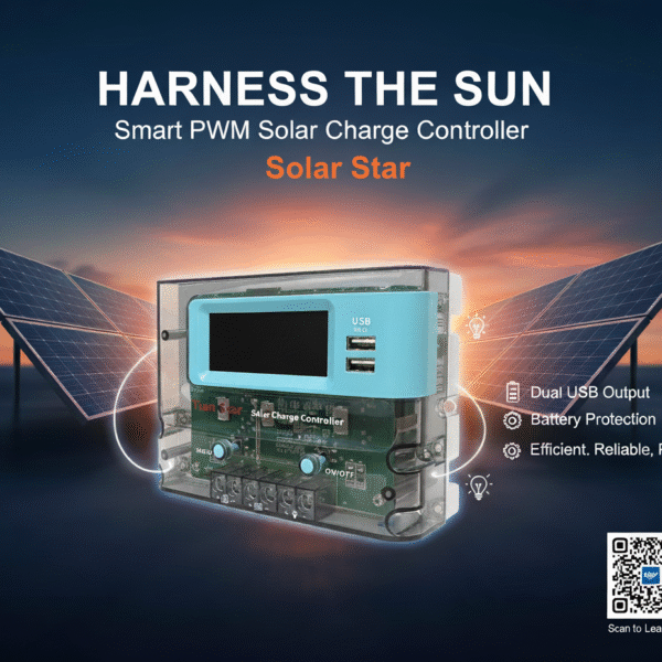 Pwm 20A- Glass Solar Charge controller